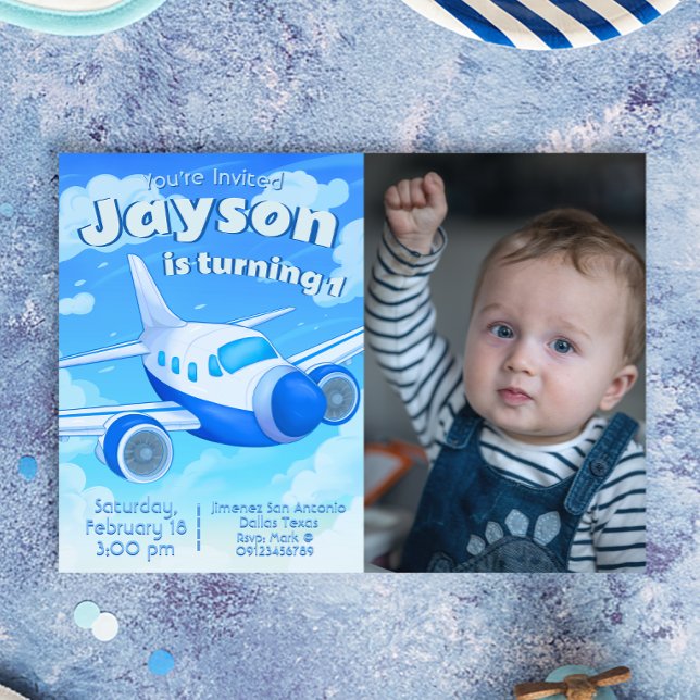 Pilot - Aeroplane Boy Birthday Invitation (Creator Uploaded)