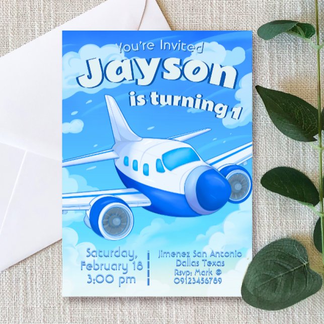 Pilot - Aeroplane Boy Birthday Invitation (Creator Uploaded)
