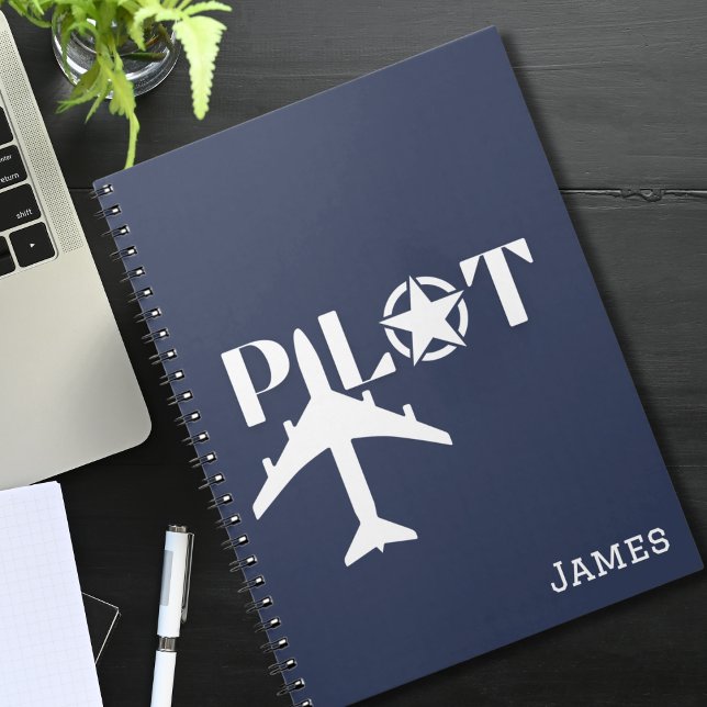 Pilot Aeroplane Military Star Aviation Cool School Notebook (Creator Uploaded)