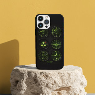 Pilot Aeroplane Night Flight Instruments Aviation iPhone 14 Case