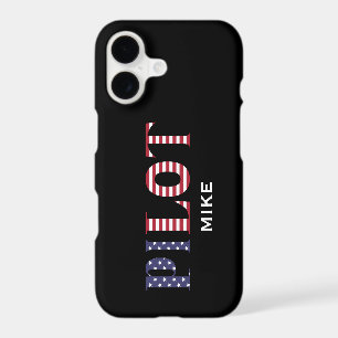Pilot American Flag Patriotic Custom Aviation