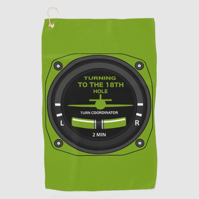 Pilot Aviation Geek Golf Towel (Front)