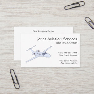 Pilot Aviation Service Jet Plane Business Card