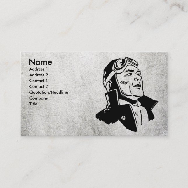 Pilot Business Card Template (Front)