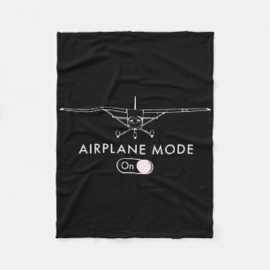 Pilot C172 Flying Gift Airplane Mode Short Sleeve Fleece Blanket