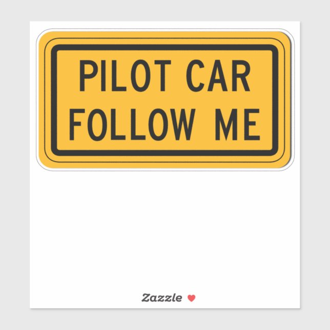 Pilot Car Follow Me (Sheet)