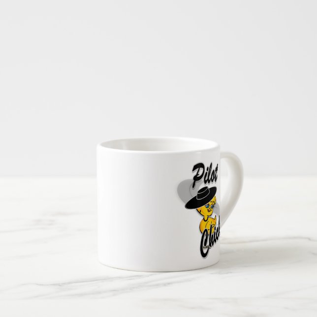 Pilot Chick #4 Espresso Cup (Front Right)