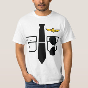 Pilot Costume Funny Halloween Aeroplane pilot T-Shirt
