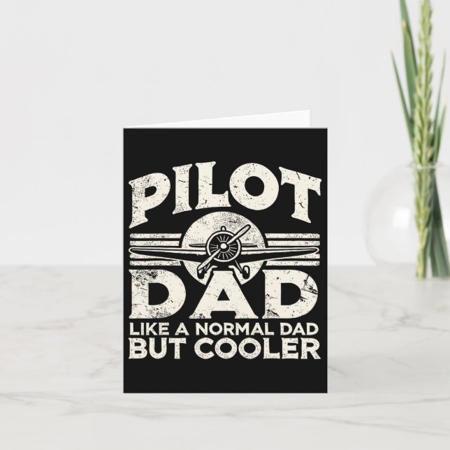 Pilot Dad Aeroplane  Card (Front)