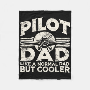 Pilot Dad Aeroplane Fleece Blanket