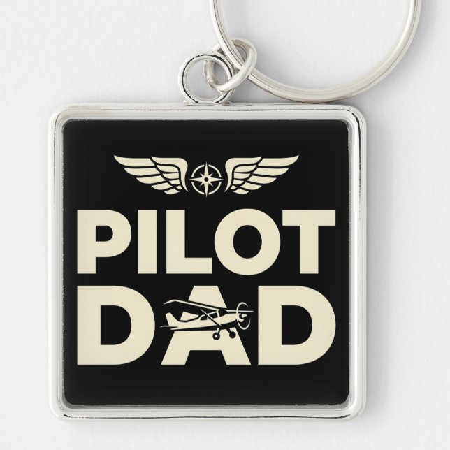 Pilot Dad Wings Key Ring (Front)