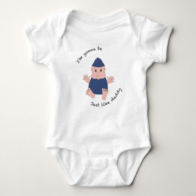 Pilot daddy baby bodysuit (Front)