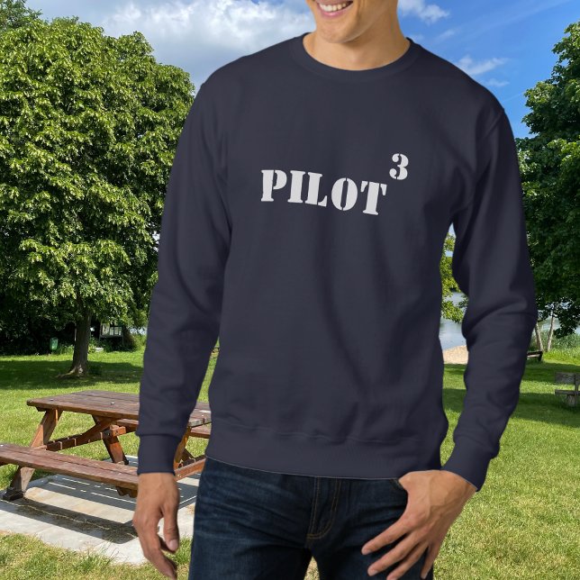 Pilot Family of 3 Cool Minimalist Aviation Sweatshirt (Creator Uploaded)