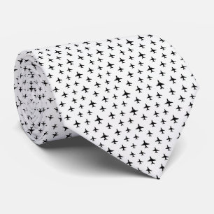 Pilot Faux Silk Micro Aeroplane Designer Style Tie