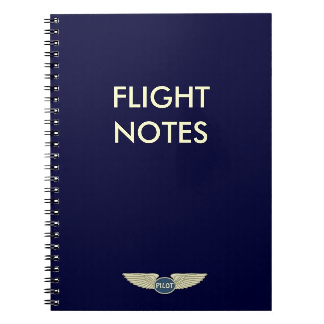 Pilot Flight Notes Spiral Notebook (Front)