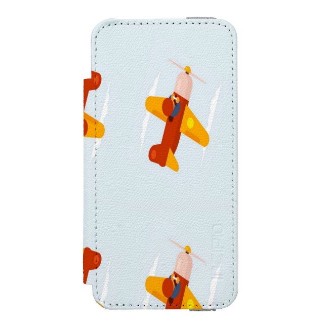 Pilot flying plane in the sky incipio iPhone wallet case (Folio Front)
