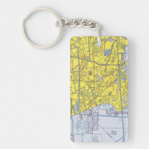 Pilot Flying Socal Chart Map Keychain
