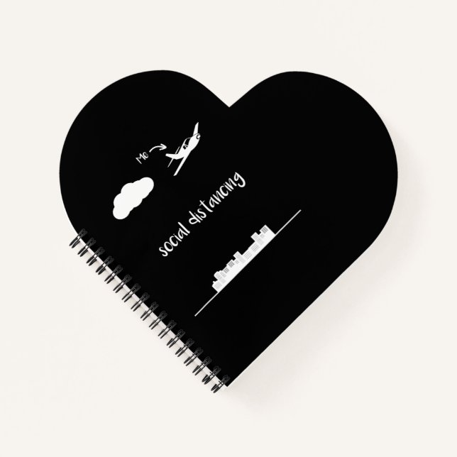 Pilot Flying This Is Me Social Distancing Gift Notebook (Front)