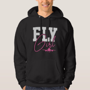 Pilot Girl Airplane Aviation Hoodie