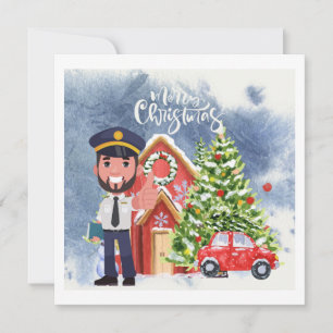 Pilot Holiday Flight Home: Pilot's Christmas Scene Card