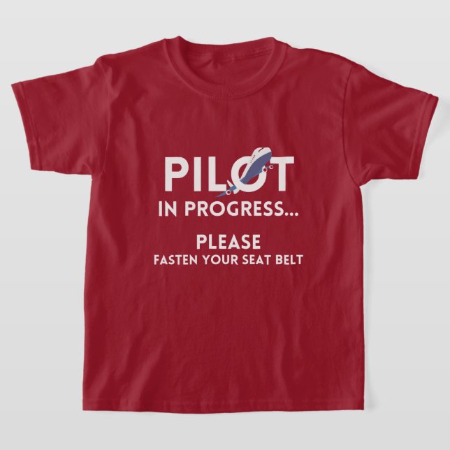 pilot in progress future pilot aeroplane aircraft T-Shirt (Laydown)