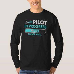 Pilot In Progress Future Pilot Toy Airplane T-Shirt