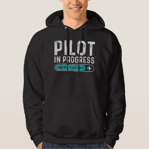Pilot in Progress Please Wait Funny Aviation Pilot Hoodie