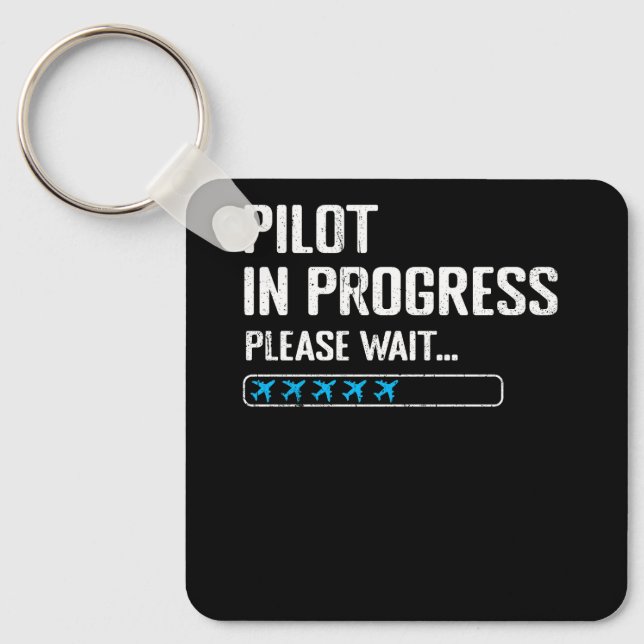 Pilot In Progress Please Wait Loading Airline Avia Key Ring (Front)