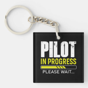 Pilot in Progress… Please Wait Pilot Gift Idea Key Ring