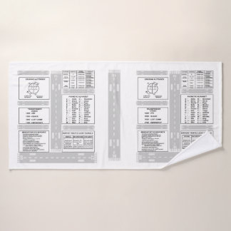 Pilot Kneeboard Bath Towel Set