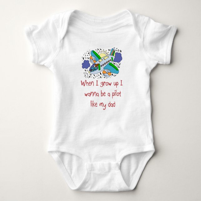 Pilot like my Dad baby t-shirt Bodysuit (Front)
