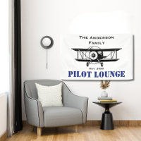 Pilot Lounge Cool Aeroplane Aviation Personalised