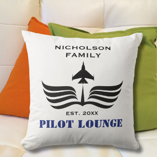 Pilot Lounge Jet Aeroplane Wings Aviation  Cushion