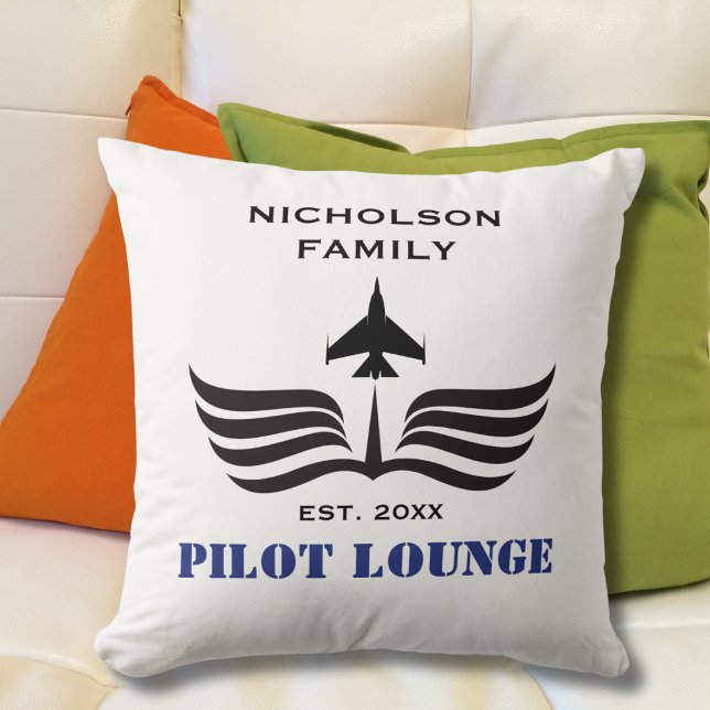 Pilot Lounge Jet Aeroplane Wings Aviation  Cushion (Creator Uploaded)