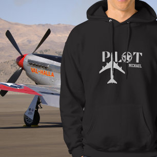 Pilot & Military aeroplane, Simple,Minimalist Hoodie