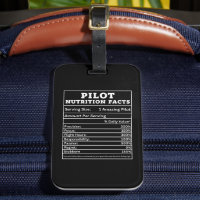 Pilot Nutrition Facts – Funny Aviation Gift Design