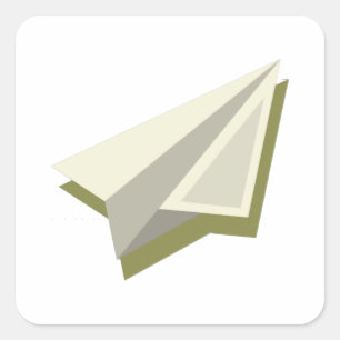 Pilot Paper Plane Design  Square Sticker