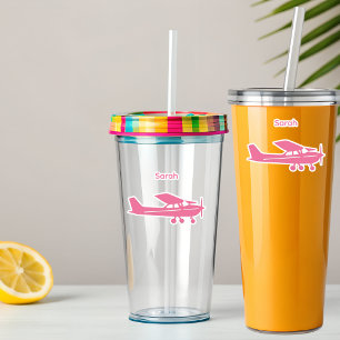 Pilot Pink Cessna Aeroplane Custom Name Girly