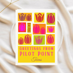 Pilot Point Texas Tulip Postcard