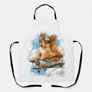 Pilot Pomeranian � Flying Ace Dog Apron