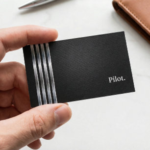 Pilot Professional Black Silver Business Card