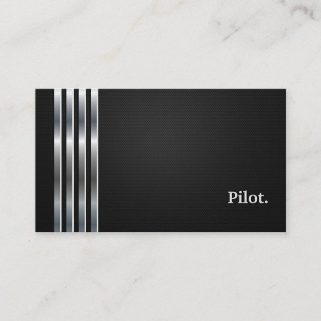 Pilot Professional Black Silver Business Card (Front)