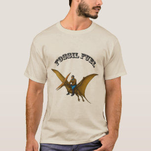 Pilot Riding on a Flying Pterosaur Dinosaur URM T-Shirt