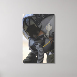 Pilot sits in his A-10 Thunderbolt II Canvas Print