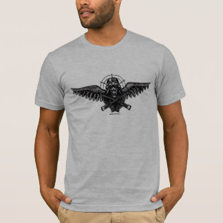 Pilot skull cool graphic art military t-shirt