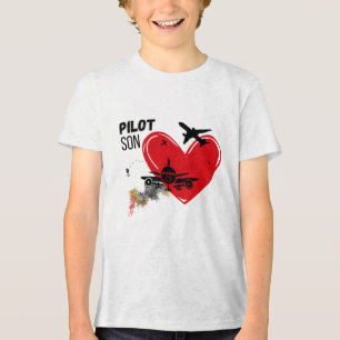 "PILOT SON – Proud Son Ready to Soar T-Shirt" Tri-Blend Shirt