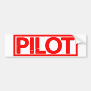 Pilot Stamp Bumper Sticker