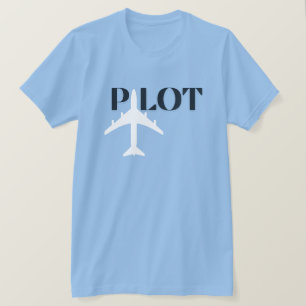 Pilot Typography & aeroplane, Aviation, Minimalist T-Shirt