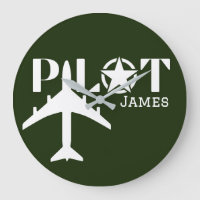 Pilot Typography & Aeroplane Minimalist Personalis