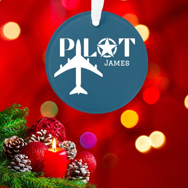 Pilot Typography & Military aeroplane, Minimalist Ornament (Creator Uploaded)